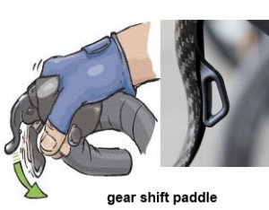Campag gear shift paddle